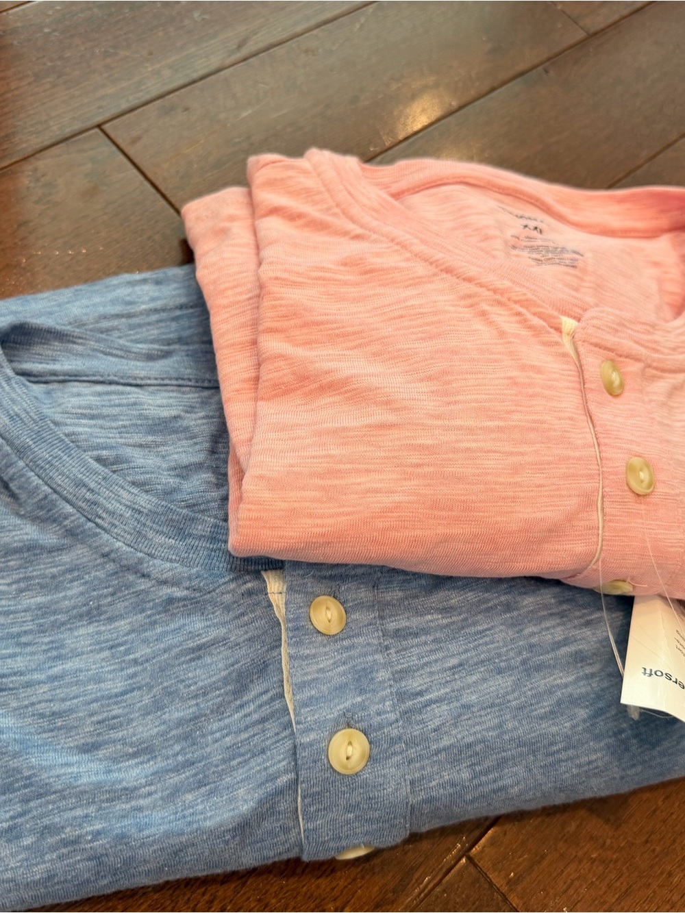 Lot of 2 Sonoma Men's Casual Button-Down Shirts in Pink and Light Blue